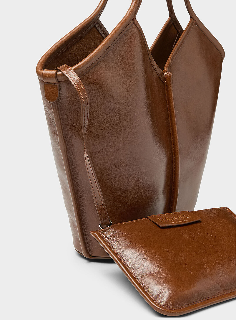 Hereu: Le sac d'&eacute;paule cuir Calella brun Brun pour femme