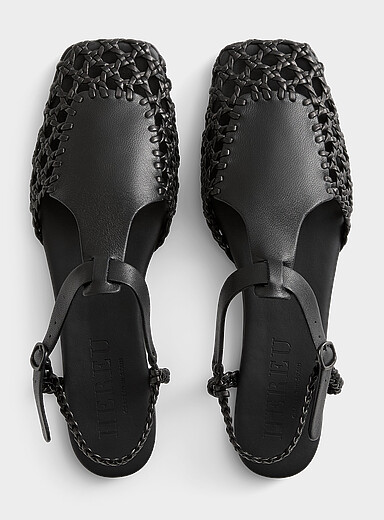 La sandale cuir tress&eacute; Reixa Femme