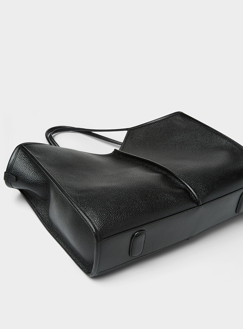 Calella black leather tote bag product image 3