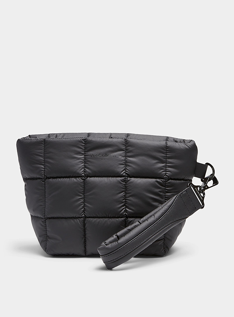 VeeCollective Black Small Porter quilted bag for women