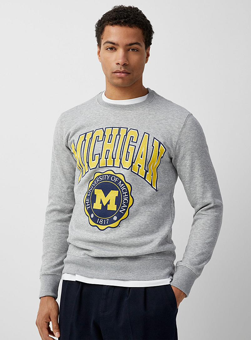 Le 31 Charcoal Michigan sweatshirt for men