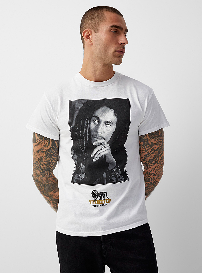 Bob Marley white T-shirt | Le 31 | Shop Men's Printed & Patterned T ...