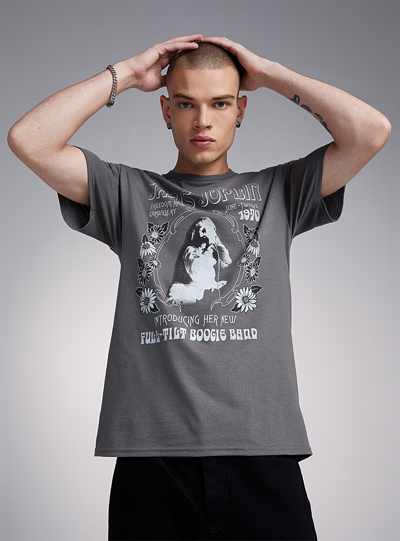 Djab: Le t-shirt Janis Joplin Gris pour homme