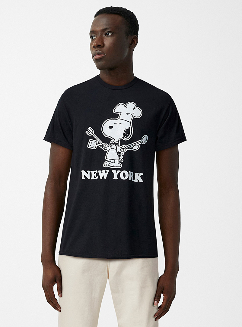 Le 31: Le t-shirt Snoopy chef cuisinier Noir pour homme