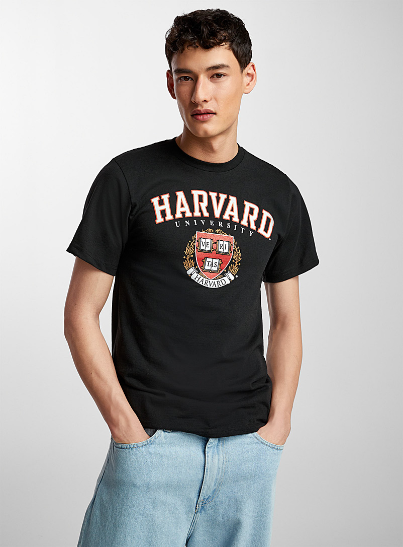Le 31 Black Harvard T-shirt for men