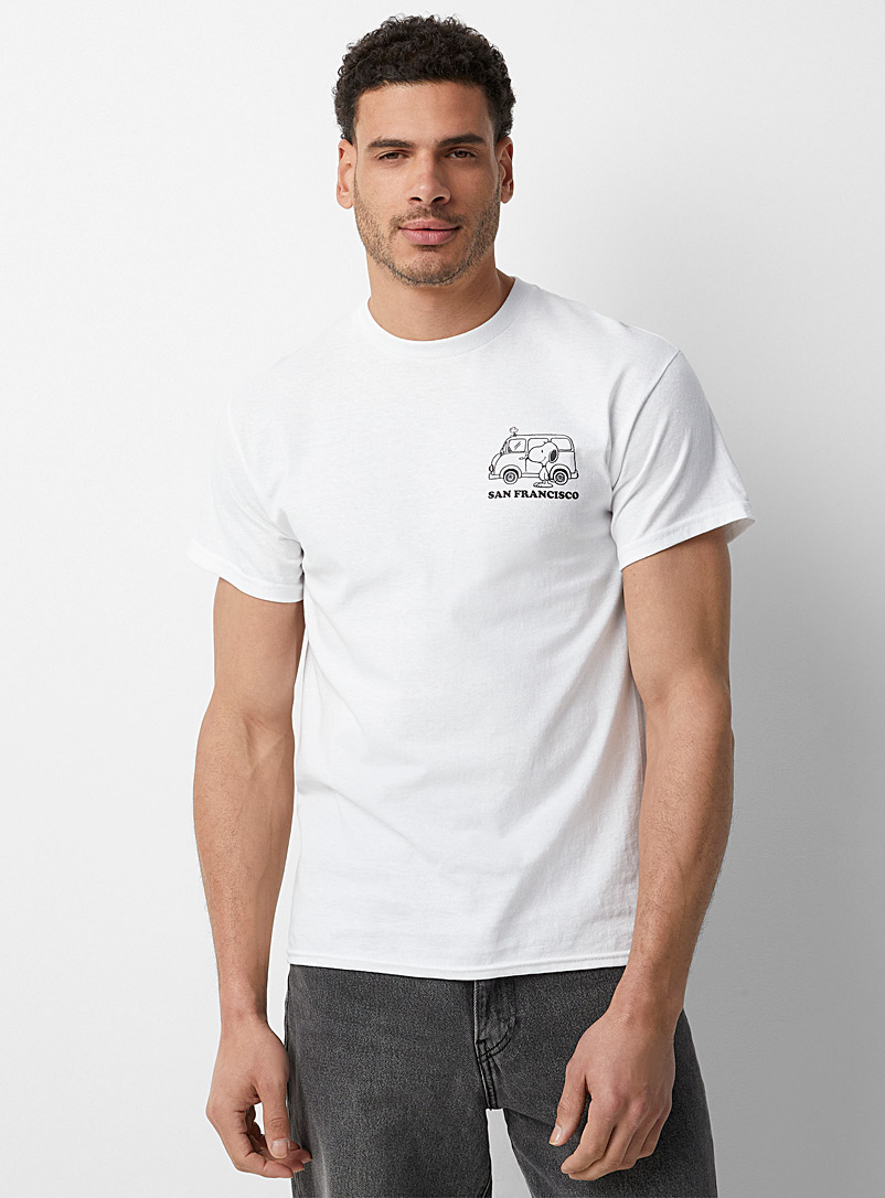 Le 31 White Snoopy in San Francisco T-shirt for men