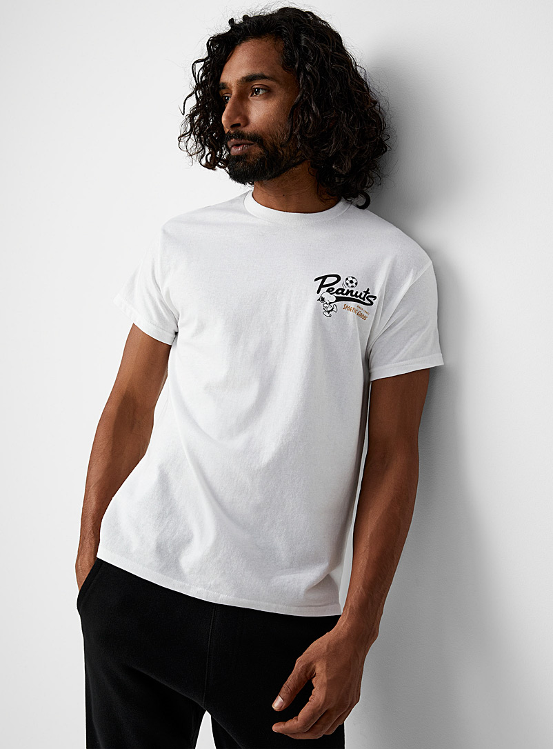 Le 31 White Sporty Peanuts T-shirt for men