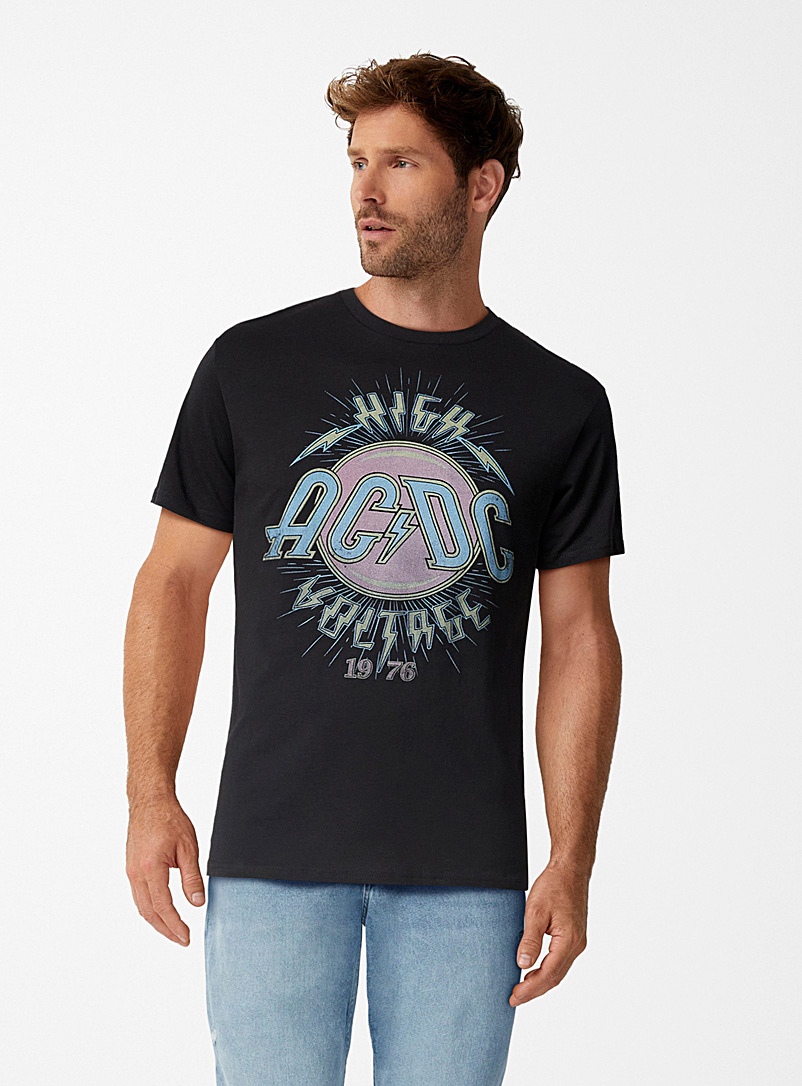 Le 31 Black AC/DC T-shirt for men