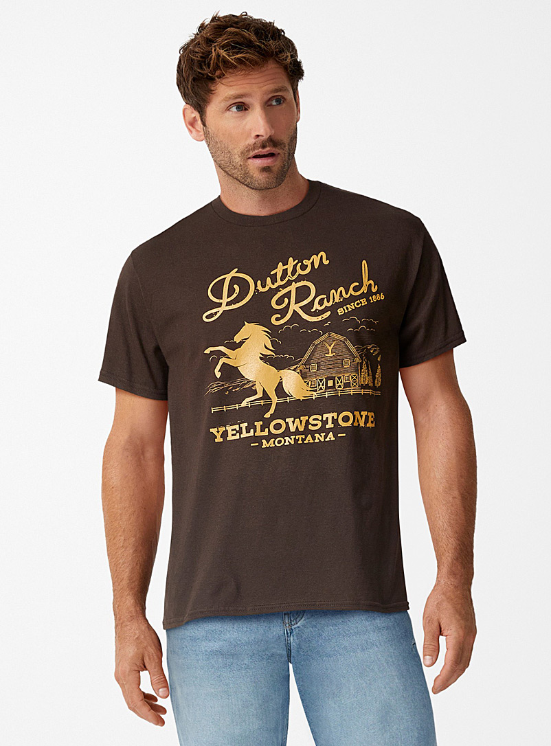 Le 31: Le t-shirt Yellowstone Brun pour homme