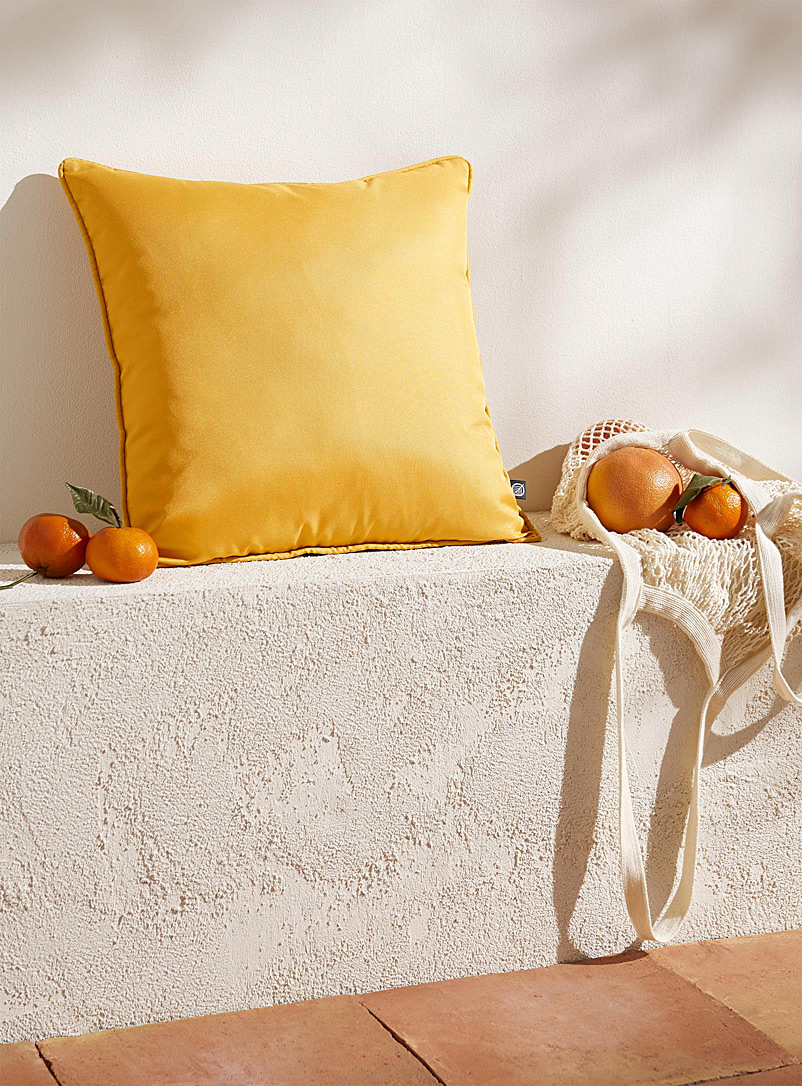 Simons Maison Ochre Yellow Monochrome outdoor cushion 45 x 45 cm