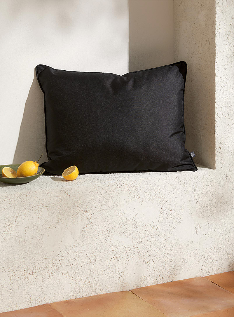 Simons Maison Black Monochrome long outdoor cushion 40 x 60 cm