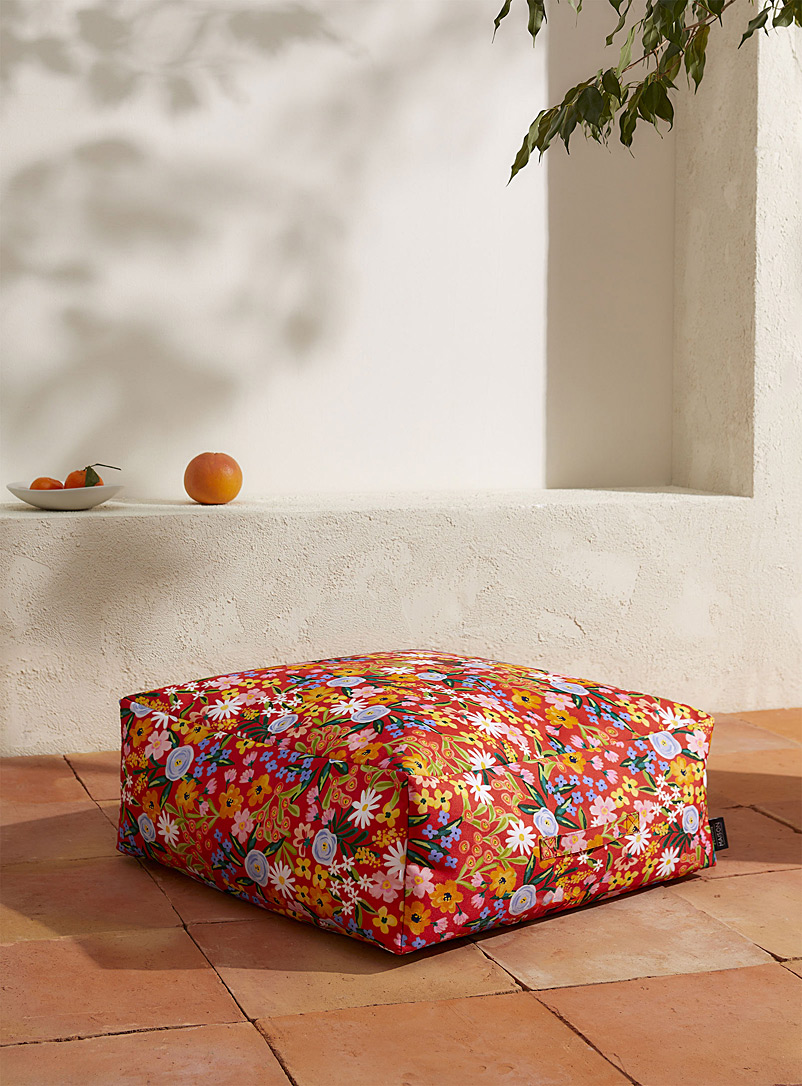 Simons Maison Assorted Colourful bouquet outdoor floor cushion