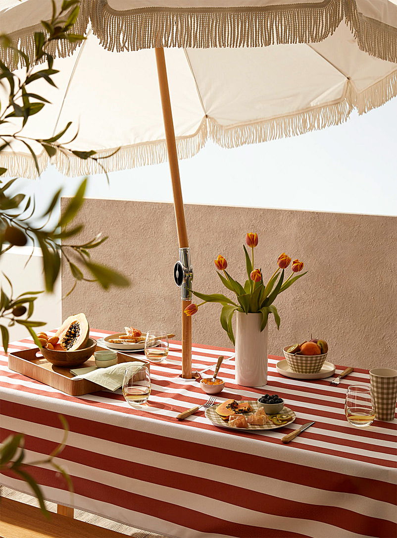 Simons Maison Assorted Tropical stripes umbrella tablecloth