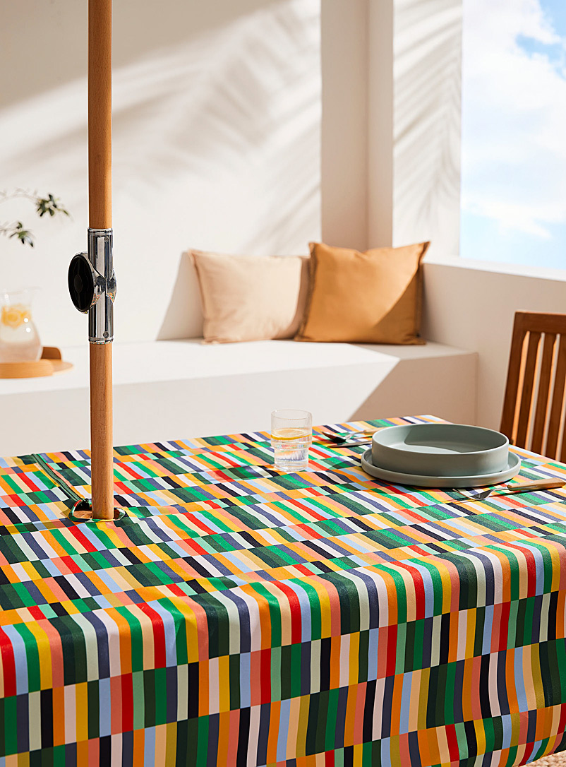 Simons Maison Assorted Colourful stripes umbrella tablecloth