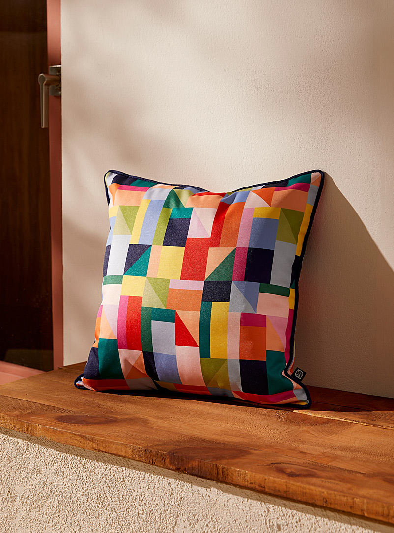 Simons Maison Assorted Multicolour geometry outdoor cushion 45 x 45 cm