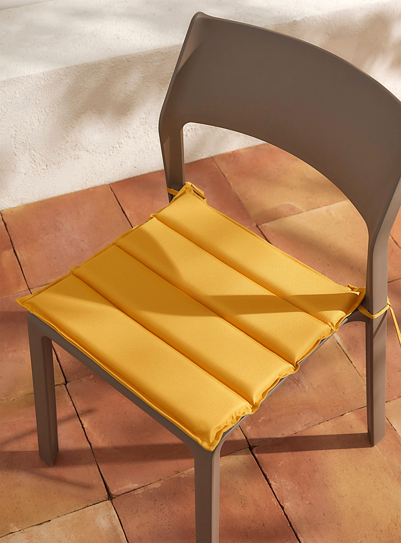 Simons Maison: Le coussin de chaise d'extérieur monochrome 42 x 42 cm Jaune doré