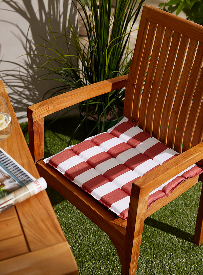 Simons Maison: Le coussin de chaise d'extérieur réversible rayures tropicales 40 x 40 cm Assorti