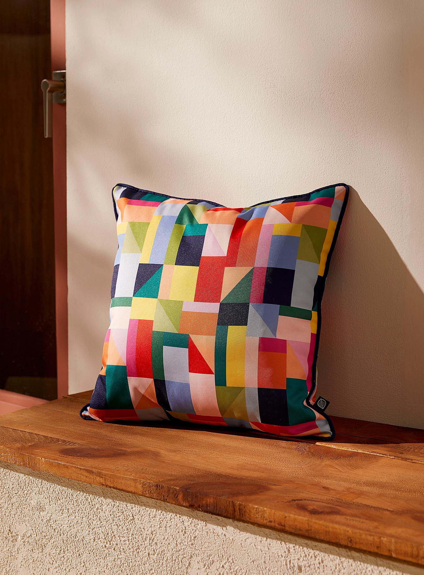 Simons Maison - Multicolour geometry outdoor cushion 45 x 45 cm
