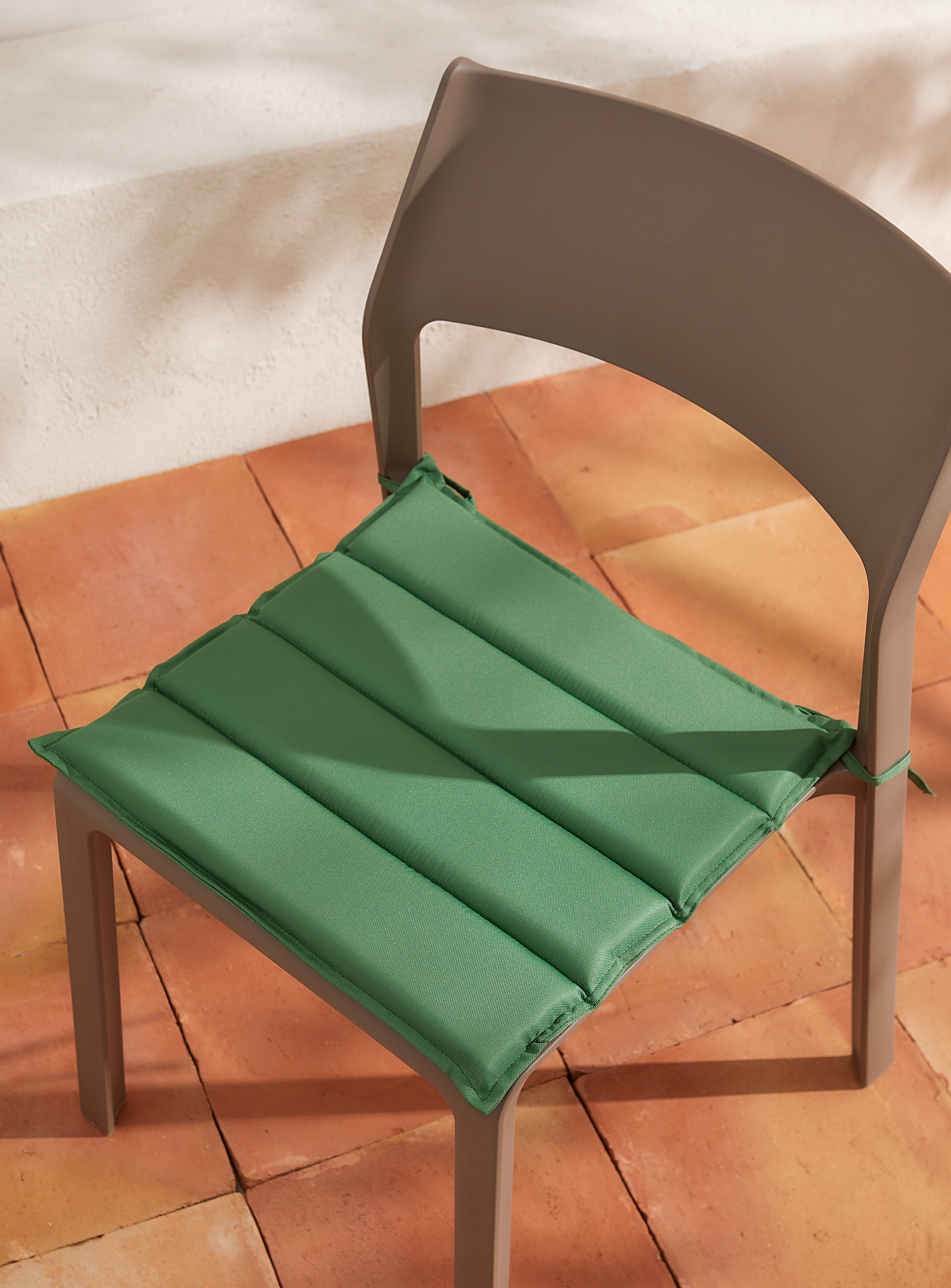 Simons Maison Monochrome Outdoor Chair Cushion 42 X 42 Cm In Khaki