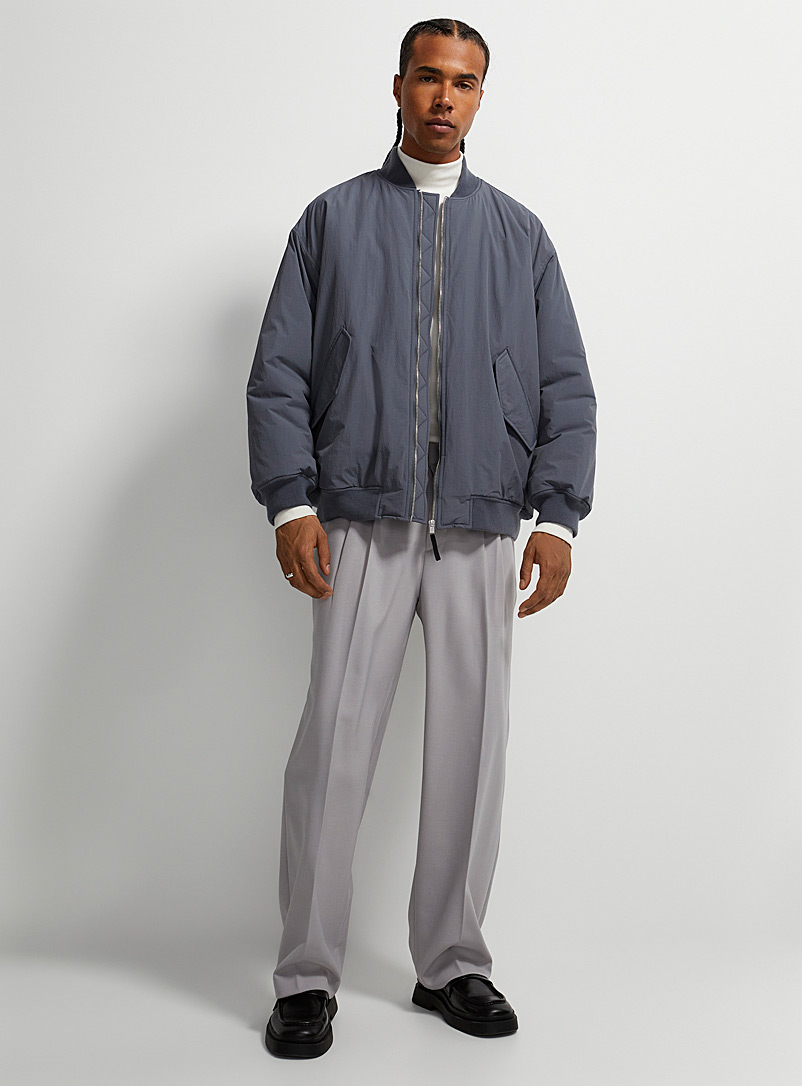 Le 31: Le pantalon large à plis plats Gris pour homme