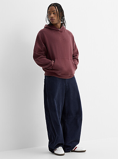 Djab: Le pantalon baggy velours c&ocirc;tel&eacute; Coupe ballon <b>Importation de S&eacute;oul</b> Bleu marine - Bleu nuit pour homme