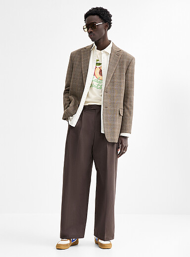 Le chino baggy double pli Coupe ample <b>Importation de S&eacute;oul</b>