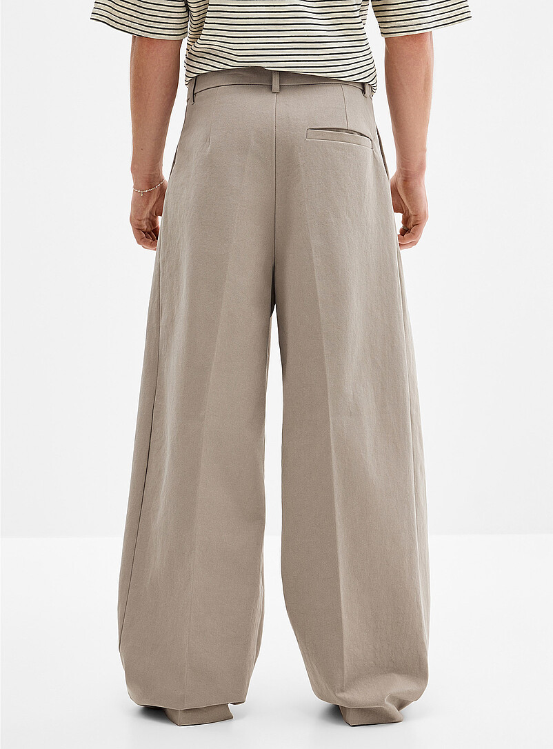 Djab Chocolate/Espresso Double-pleat baggy chinos Loose fit <b>Imported from Seoul</b> for men
