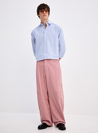 Djab: Le pantalon baggy velours c&ocirc;tel&eacute; Coupe ballon <b>Importation de S&eacute;oul</b> Vieux rose pour homme
