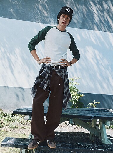 Double-knee carpenter pant <b>Loose fit</b> <b>Seoul collection</b>