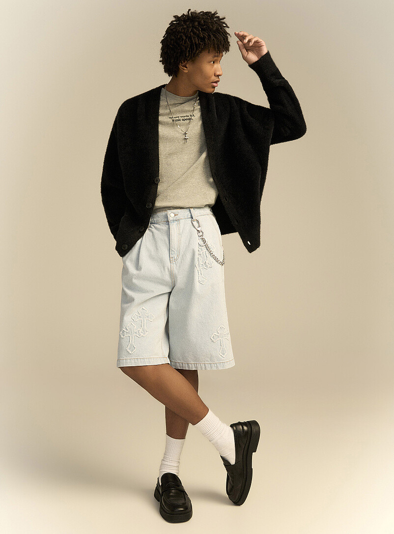 Sewn-cross pleated jort Imported from Seoul product image (primary)
