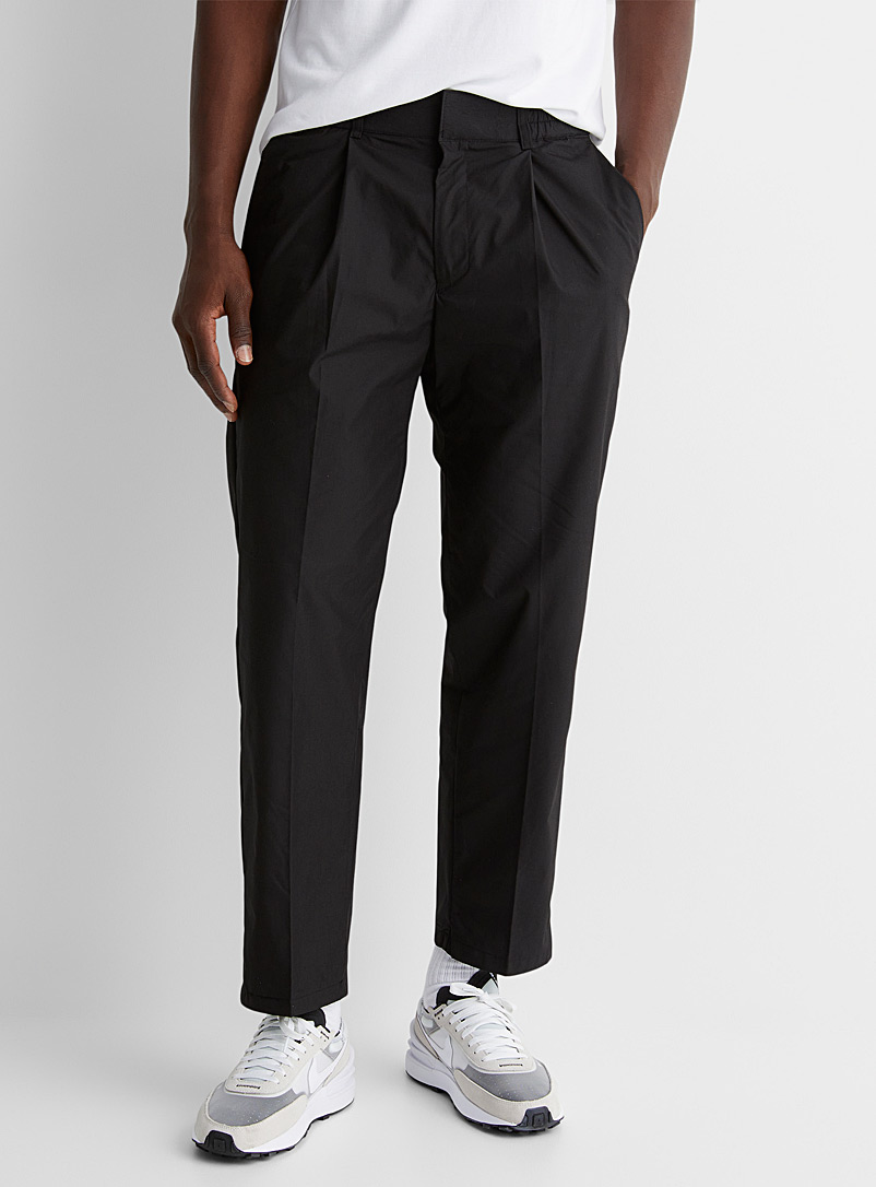 Le 31: Le pantalon nylon taille confort Noir pour homme