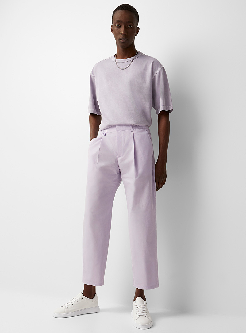 Le 31 Lilacs Lightweight fabric pastel pant for men