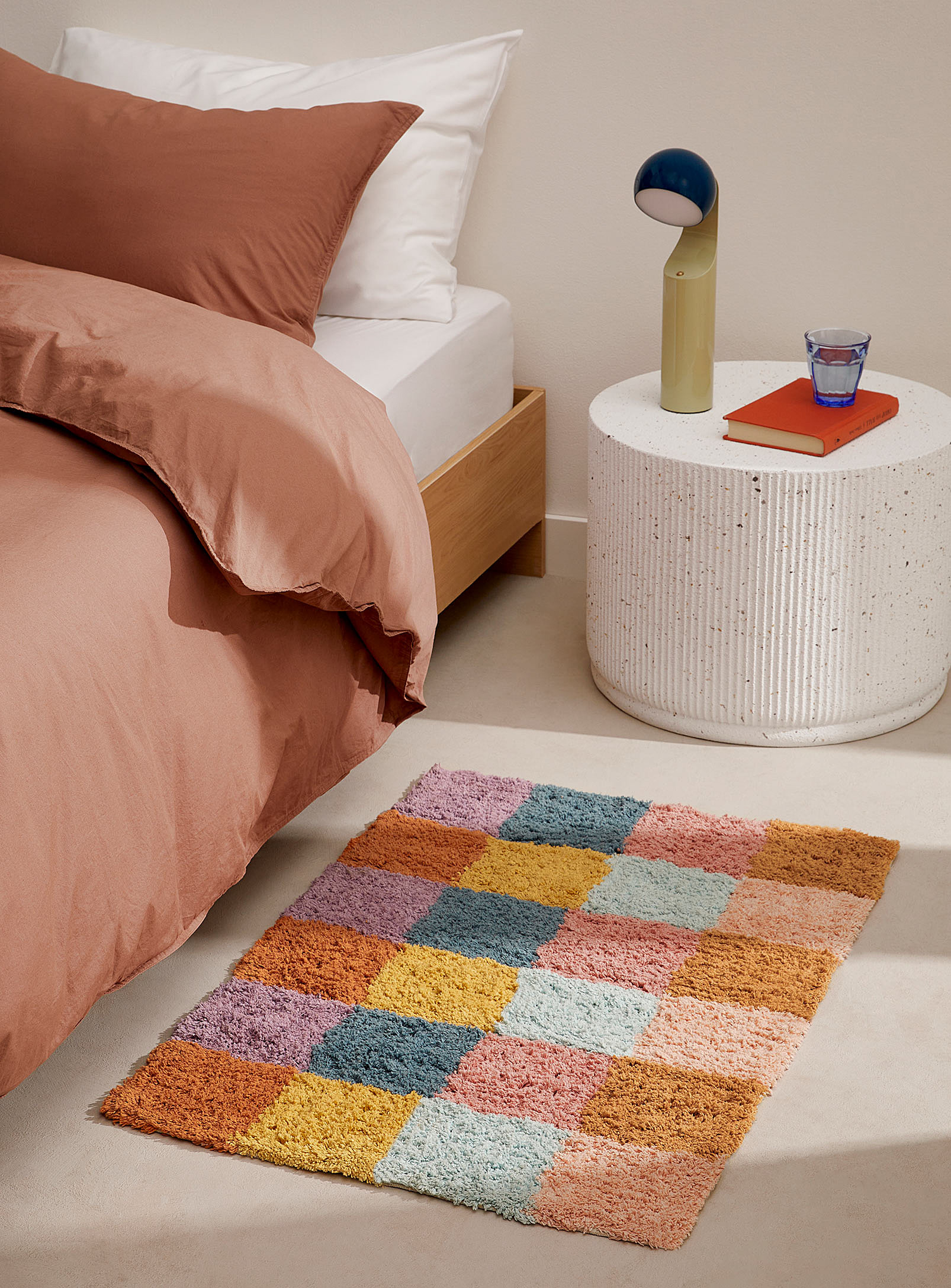 Simons Maison - Multicoloured checkerboard rug 60 x 90 cm