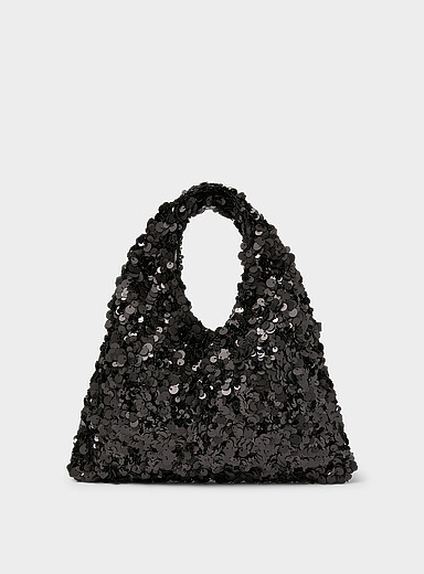 Small sequined hobo bag