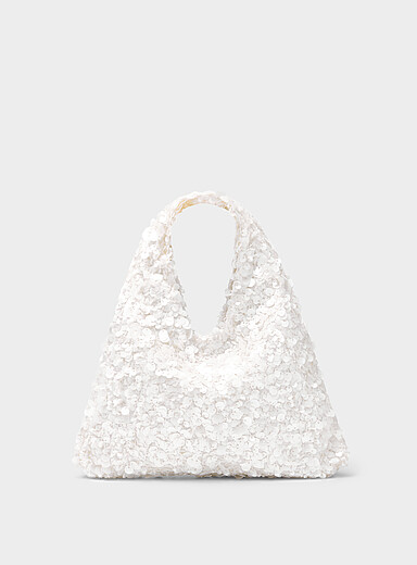 Sequined mini hobo bag