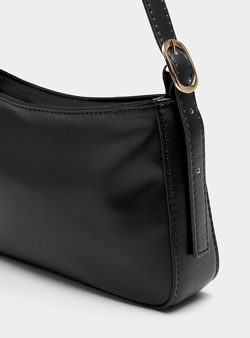 Simons: Le sac baguette minimaliste lisse Noir pour femme