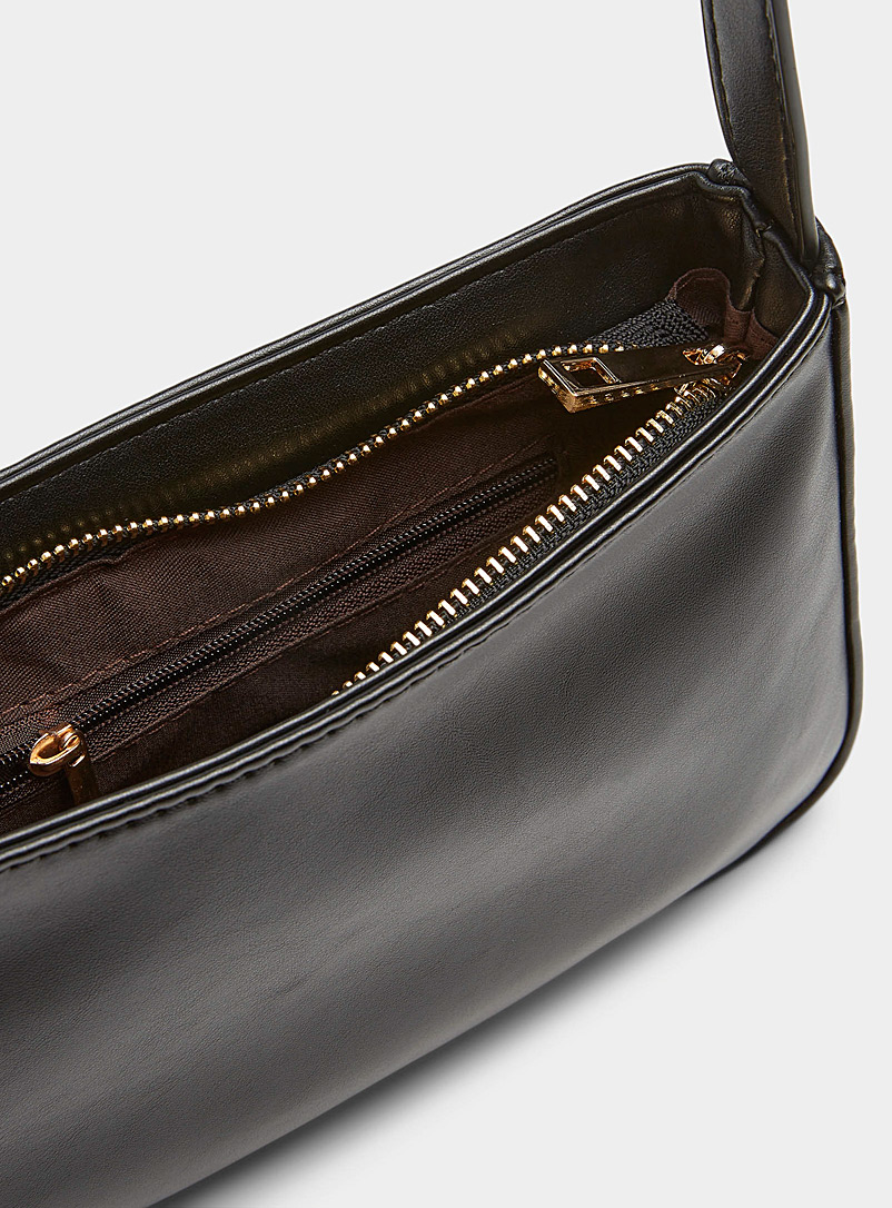Simons: Le sac baguette minimaliste lisse Noir pour femme