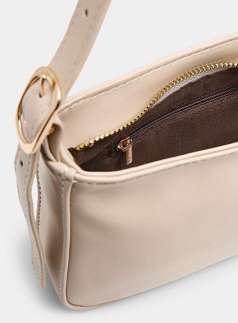 Simons: Le sac baguette minimaliste lisse Noir pour femme