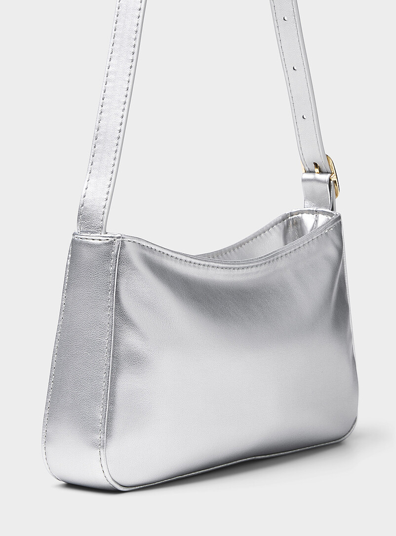 Simons: Le sac baguette minimaliste lisse Noir pour femme