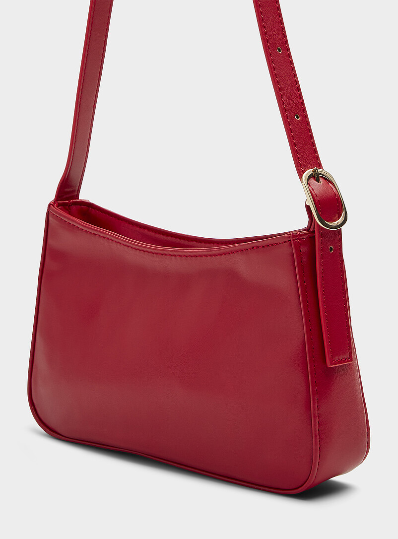Simons: Le sac baguette minimaliste lisse Noir pour femme