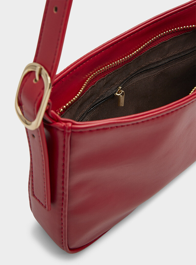 Simons: Le sac baguette minimaliste lisse Noir pour femme