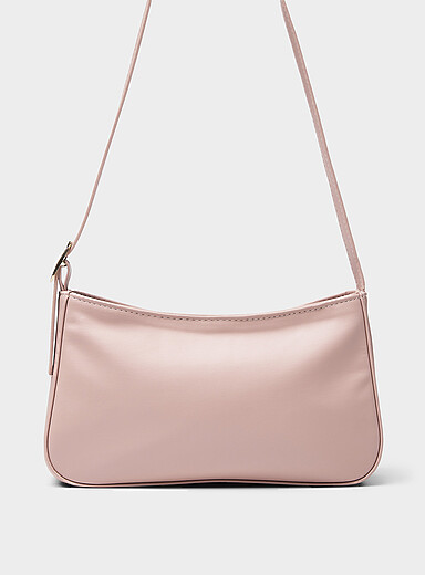 Simons: Le sac baguette minimaliste lisse Rouge pour femme