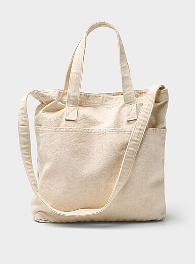 Pure cotton crossbody tote