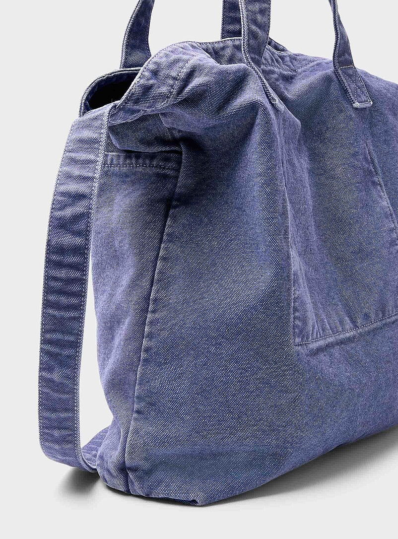 Le 31: Le cabas &agrave; bandouli&egrave;re toile pur coton Noir pour homme
