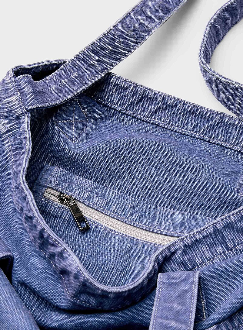 Le 31: Le cabas &agrave; bandouli&egrave;re toile pur coton Noir pour homme