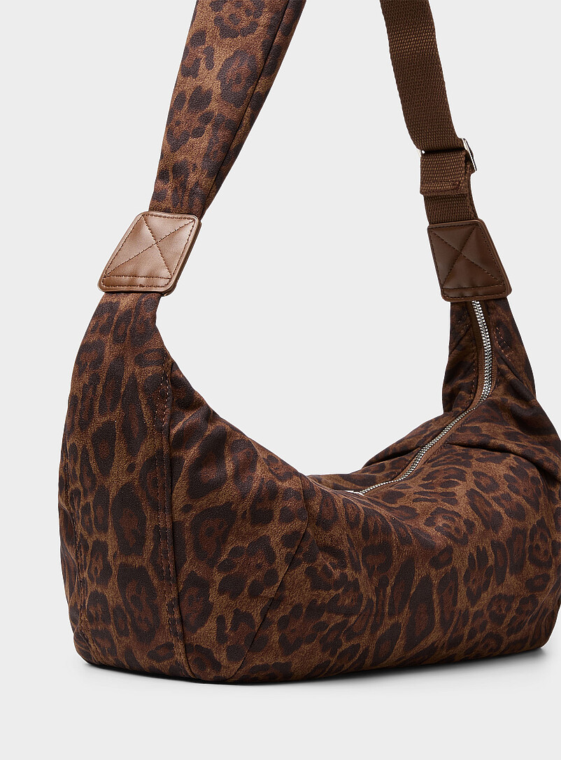 Le 31: Le sac bandouli&egrave;re l&eacute;opard Brun pour homme