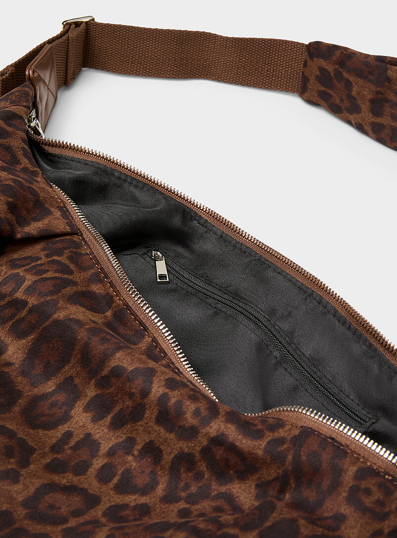 Le 31: Le sac bandouli&egrave;re l&eacute;opard Brun pour homme