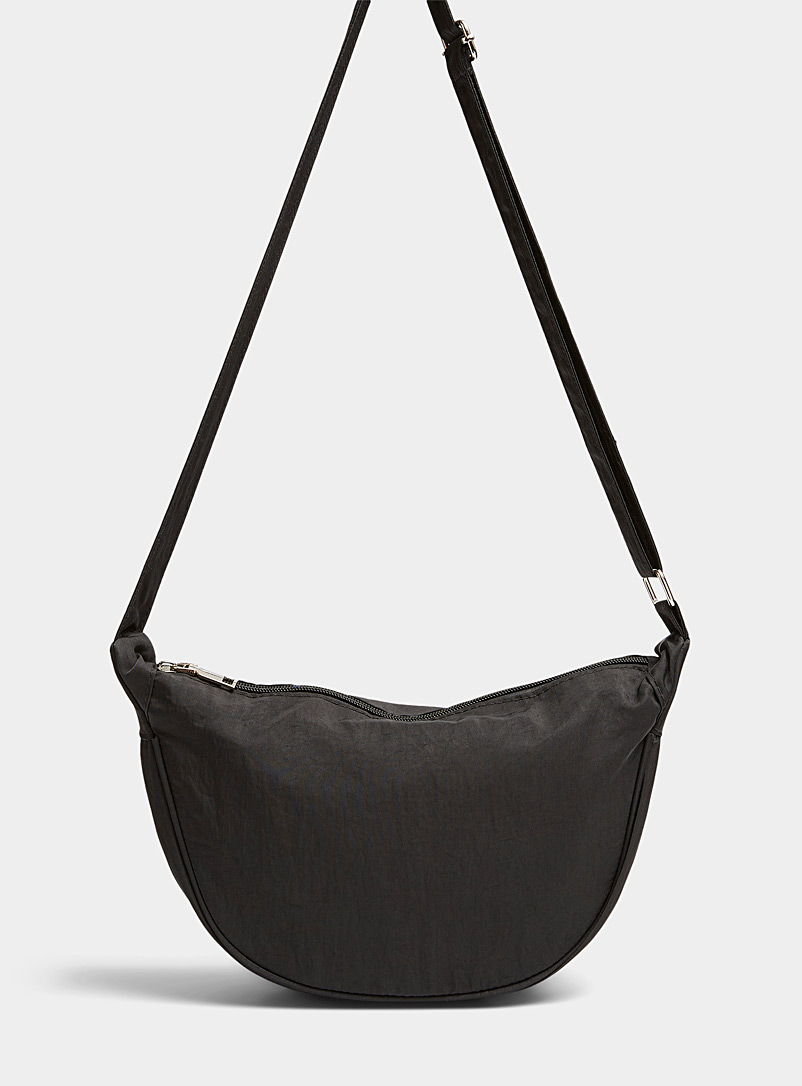 Simons Black Monochrome oversized belt bag for women