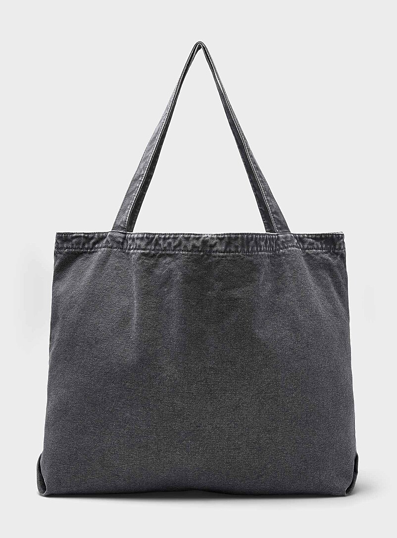 Large faded canvas tote Imported from Seoul product image (primary)