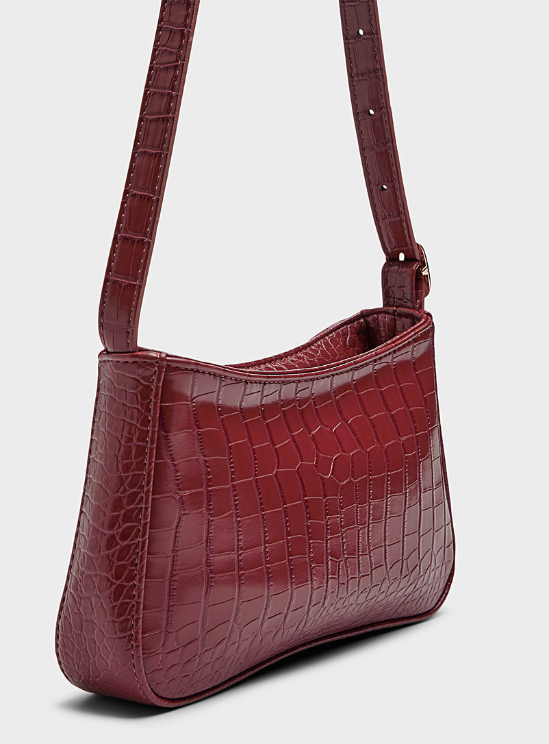 Solid croc baguette bag product image 2